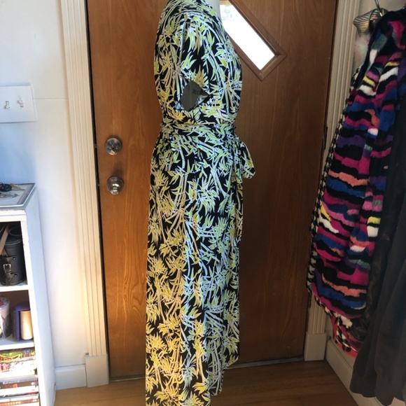 Michael Kors Bamboo Lime Green Black Dress Plus Size 18 18W - Picture 5 of 13